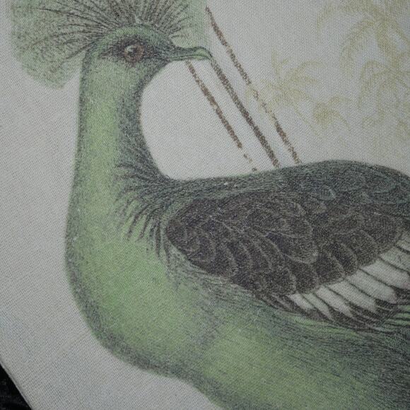 The Crowned Pigeon Pottery Barn Decorative 2012 20x20 RARE Sham Bird Text GUC - Picture 5 of 12